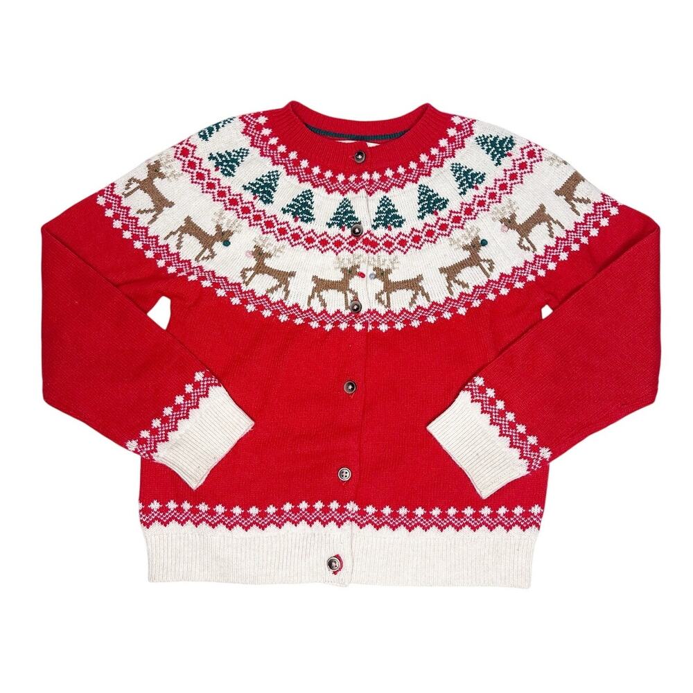 Mini Boden  Edie Fair Isle Cardigan Size 7-8Y